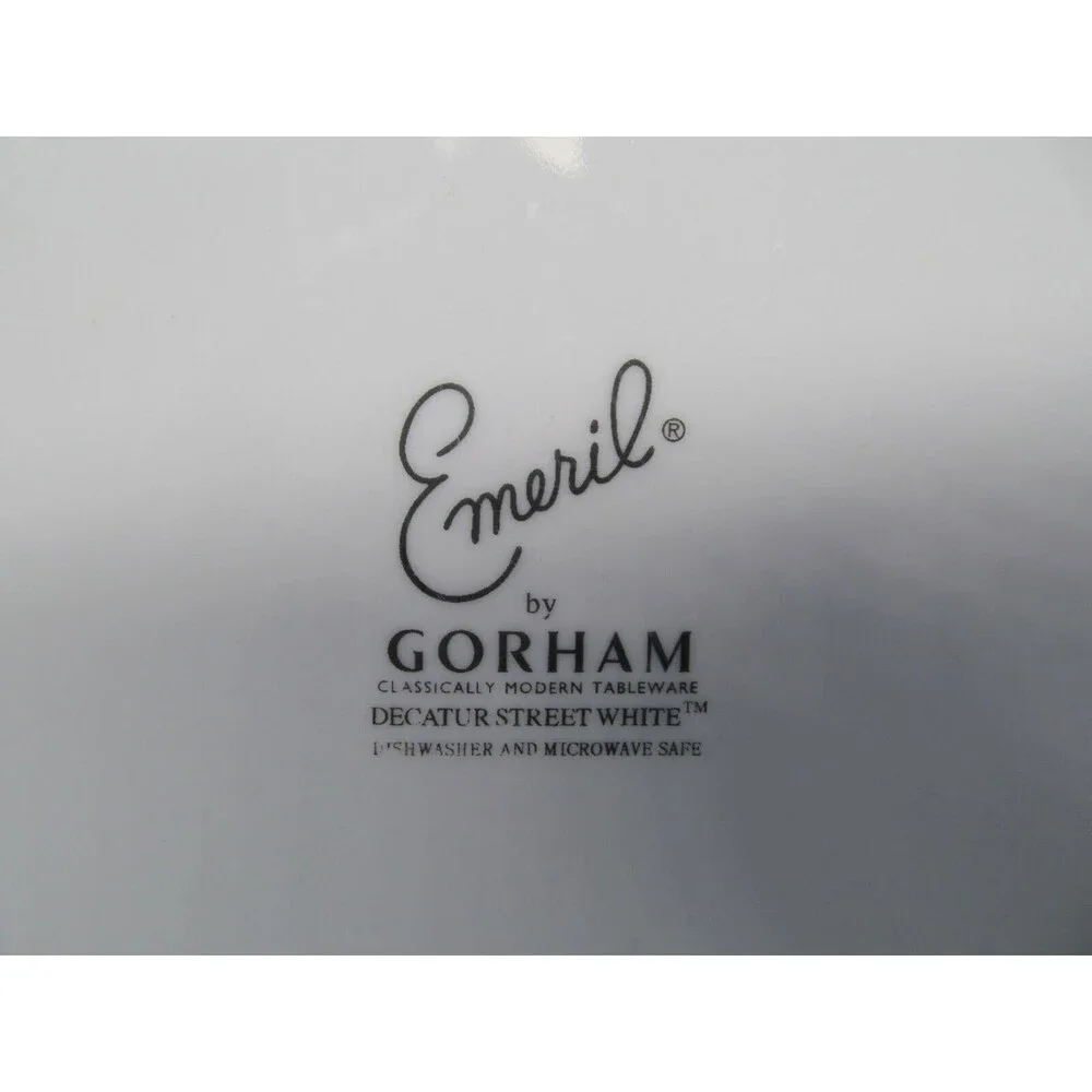 Emeril By Gorham Decatur Street White Dinner Plate 3 Salad Plates And 1 Bowl UC